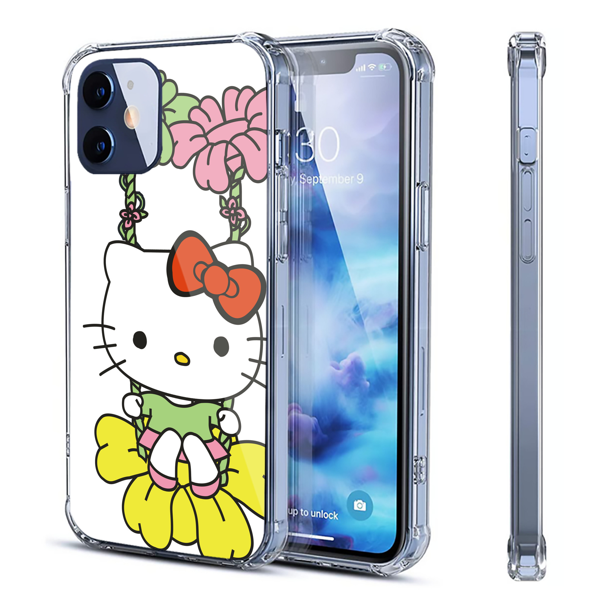 （画像用） Hello Kitty ハローキティ 【iPhone 12シリーズ対応】透明スマホケース（クリアソフトケース）